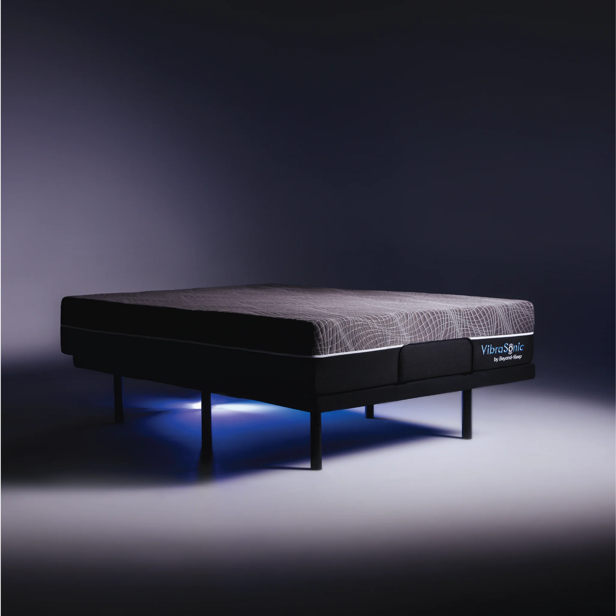 Vibrasonic mattress with lights